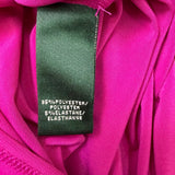Lauren Ralph Lauren Womens Pink Cap Sleeve Drape Neckline Dress Size 14