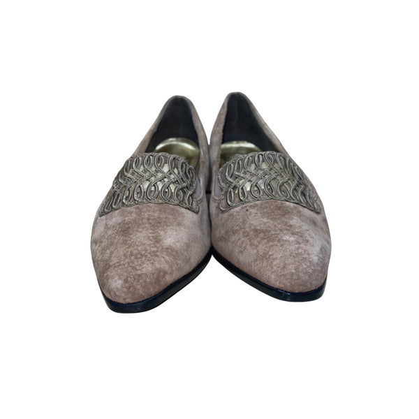 Mootsies Tootsies Women’s Brown Suede Leather Block Heel Slip-On Shoes 8.5M