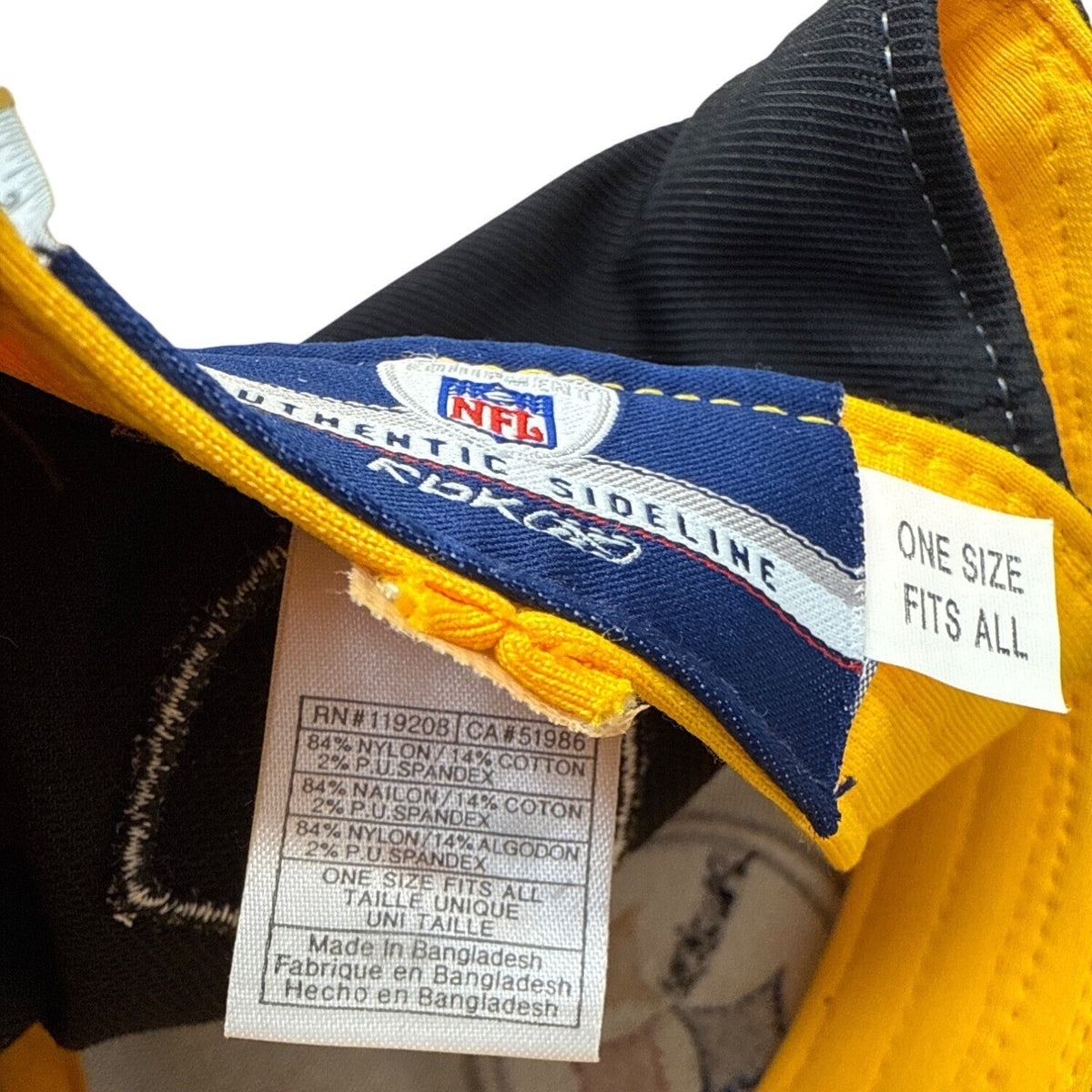 Pittsburgh Steelers NFL Reebok Adjustable Baseball Hat Black/Yellow