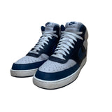 Nike Men’s Navy Blue & Gray Court Vision High-Top Lace-Up Sneakers Size 12