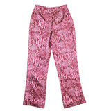 Kay Unger Womens Pink Silk Snake Print Pants Lightweight Straight Leg Size 4