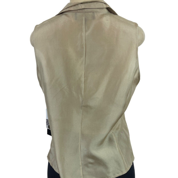 Jones New York Collection Womens Beige Sleeveless Blouse Size 10 - New
