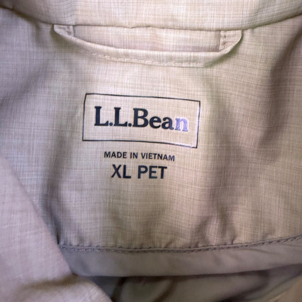 L.L.Bean Women’s Beige Trench Coat Belted Double-Breasted Petite Sz XL 