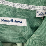 Tommy Bahama Mens Green Silk Floral Hawaiian Short Sleeve Button-Up Shirt...
