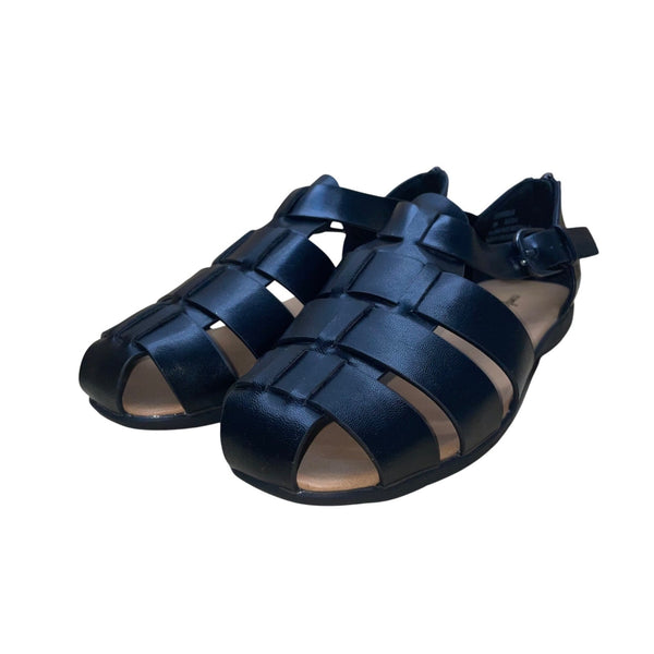 Comfortview Women’s Black Adjustable Buckle Straps Gladiator Sandals Size 7WW