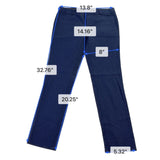 Banana Republic Womens Blue Cotton Blend Pants Sloan Petite Mid Rise Size OOP
