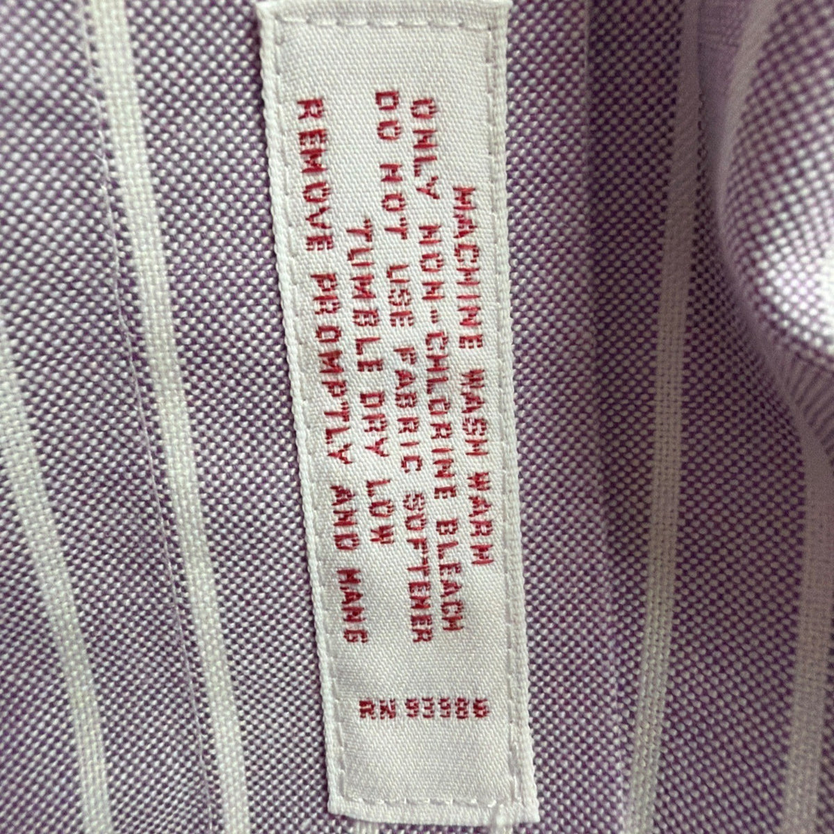 Brooks Brothers Mens Purple & White Striped Collared Shirt Non-Iron Sz16.5 34