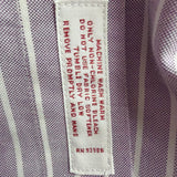 Brooks Brothers Mens Purple & White Striped Collared Shirt Non-Iron Sz16.5 34