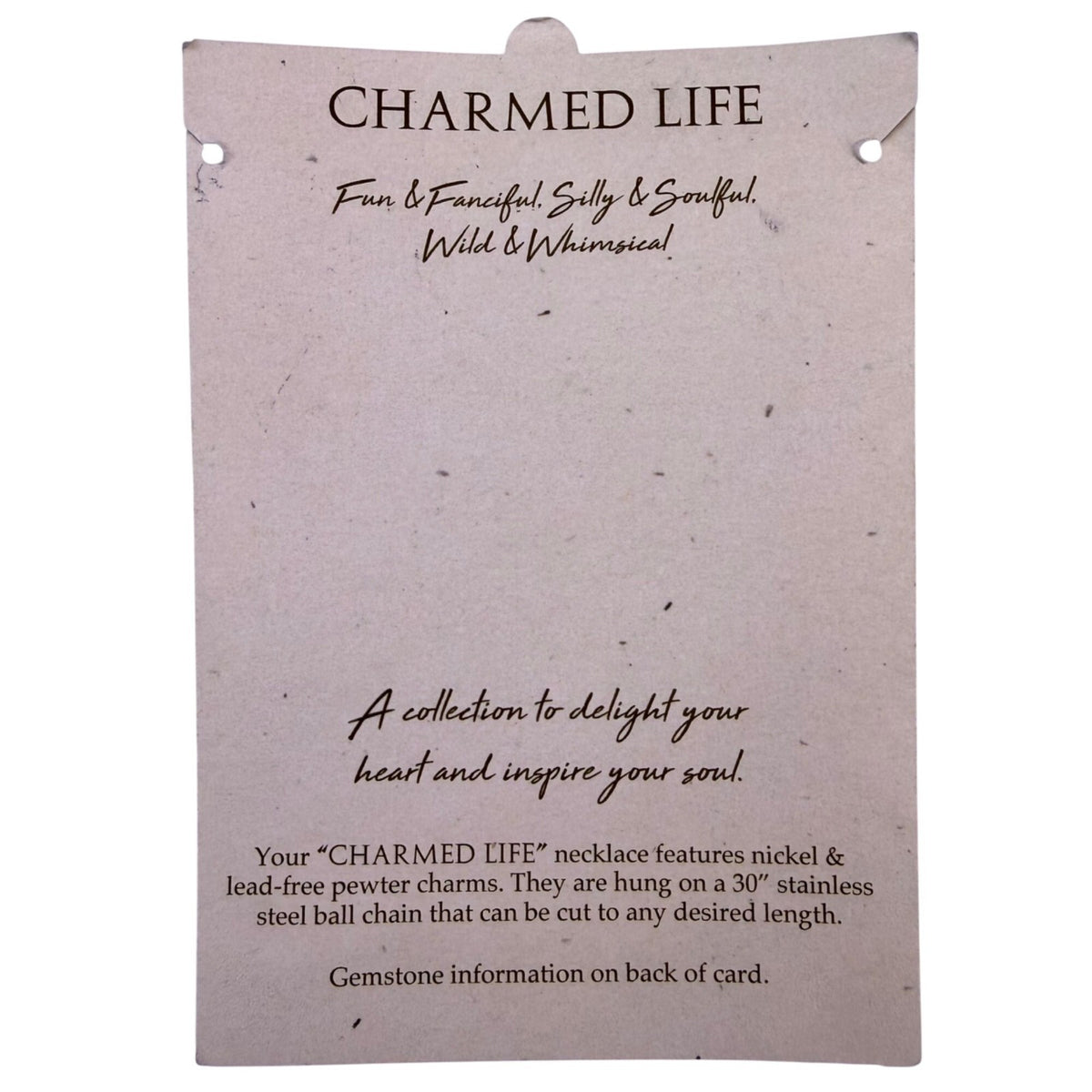 Charmed Life Womens Silver Tone Pewter Pendant Necklace Ball Chain Turquoise