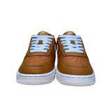 Nike Boys Orange Mesh & White Swoosh Casual Lace-Up Athletic Sneakers Size 1.5Y