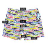 Psycho Bunny Mens Multicolor Swim Trunks Logo Print Elastic Drawstring Sz XL