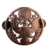 Gold Tone Various Metal US Army Eagle Hat Pin Clutch Back Vintage Design