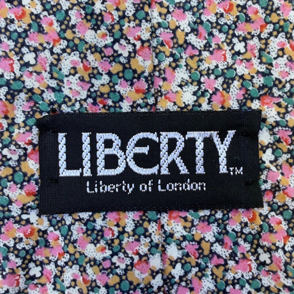 Liberty Mens Multicolor Floral 100% Cotton Tie Made In USA Slim Pattern