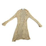 John Paul Richard Womens Gold Long Open Cardigan Lightweight Boho Chic Size S