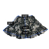 American Eagle Womens Black Floral Cotton & Linen Tiered Mini Skirt Size S
