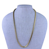 Monet Womens Gold Tone Metal Herringbone Chain Necklace Authentic Triple Plated