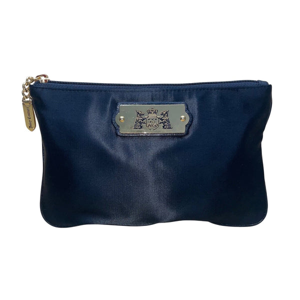 Juicy Couture Women’s Black Nylon Gold Logo Accent Zippered Pouch Bag