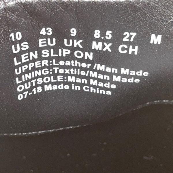 Kenneth Cole Men’s Black Leather Comfortable Slip-On Dress Shoes Size 10