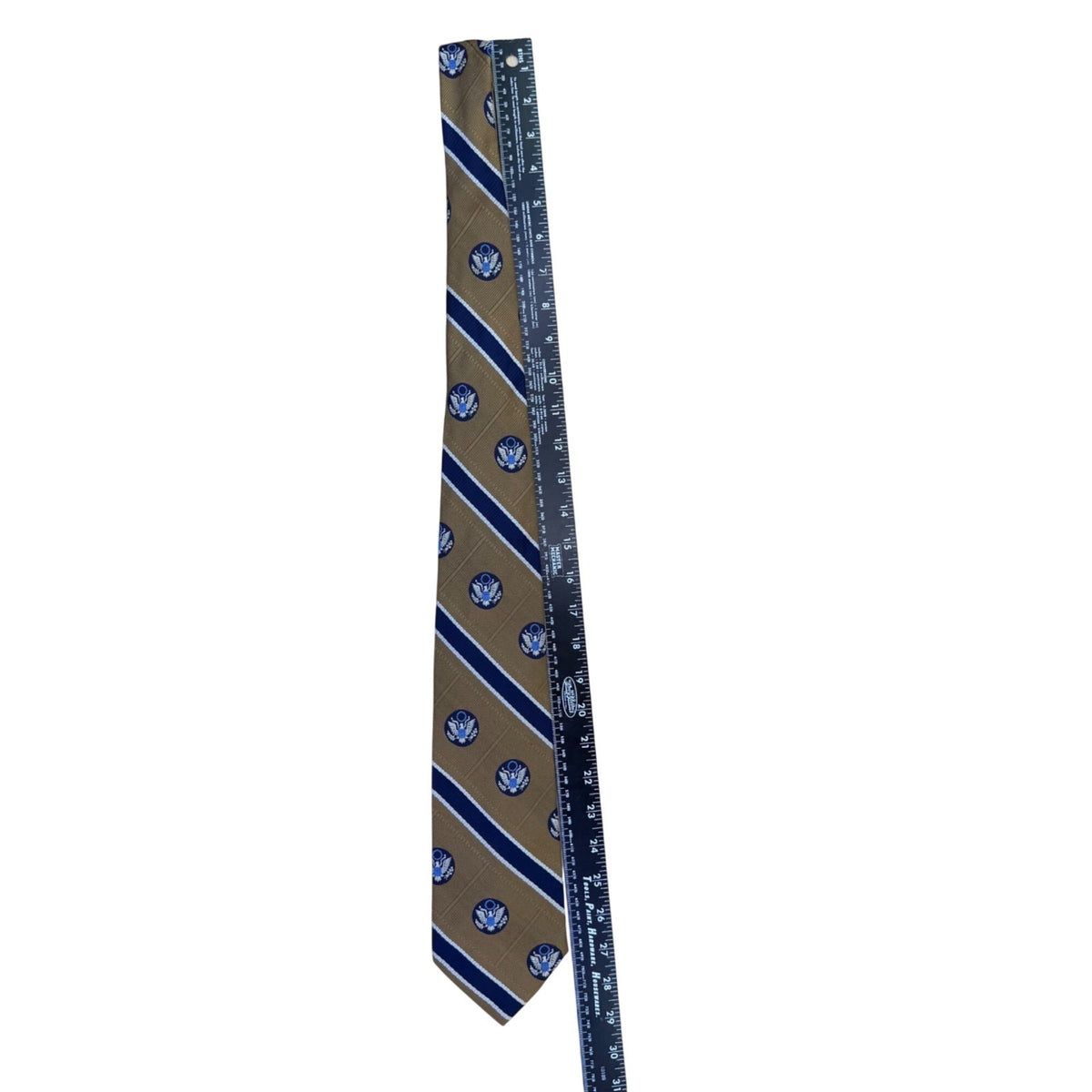 Pride Of America Mens Tan & Navy Necktie The American Bicentennial 1776-1976
