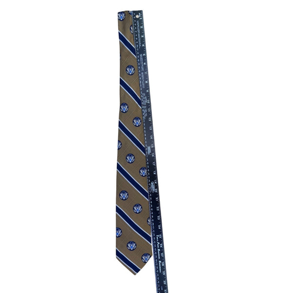 Pride Of America Mens Tan & Navy Necktie The American Bicentennial 1776-1976
