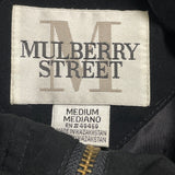 Mulberry Street Women’s Black Hooded Anorak Jacket Drawstring Waist Sz M