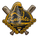 2016 Central Burlington Knights USSSA 14U Baseball Trading Pin