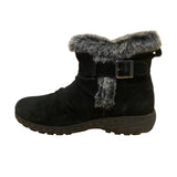 Khombu Women’s Black Faux Fur-Lined & Faux Leather Winter Snow Boots Size 8M