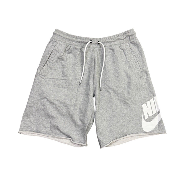 Nike Mens Grey Drawstring Athletic Shorts Casual Lightweight Logo Design Size L