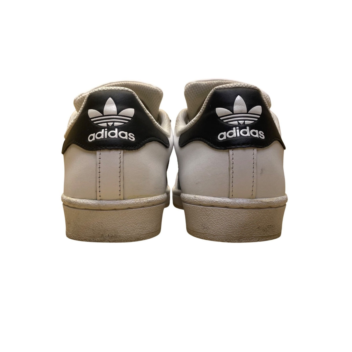 Adidas Men’s White & Black Leather Classic Shell Toe Superstar Sneakers Size 7