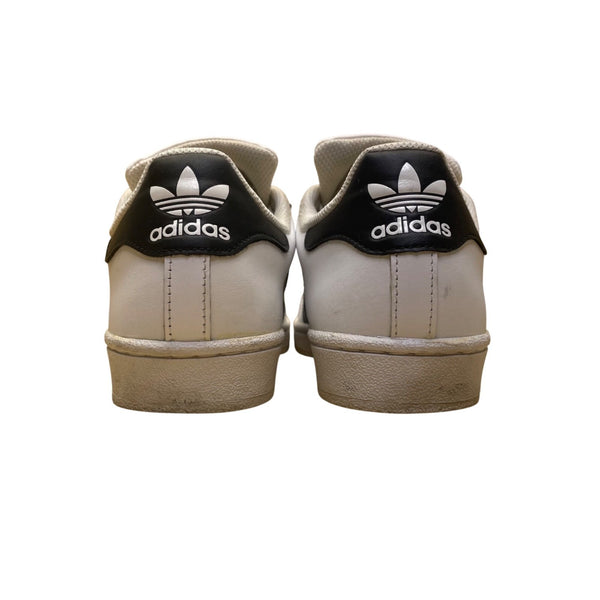 Adidas Men’s White & Black Leather Classic Shell Toe Superstar Sneakers Size 7