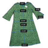 Dennis Basso Womens Green Lace Dress Half Bell Sleeves Size 16