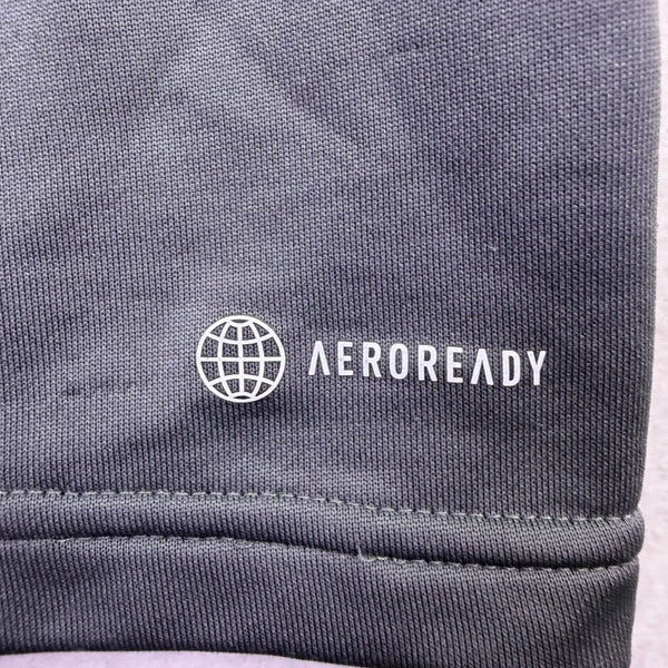 Adidas Mens Gray Training Top With White Stripe Details Size M 