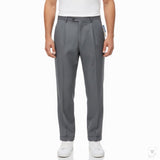 Perry Ellis Portfolio Mens Charcoal Dress Pants Pleated Cuffed Size 42/30 - New