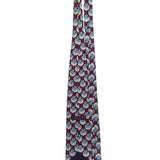Jos A Bank Mens Red Silk Geometric Patterned Tie Corporate Collection Accessory