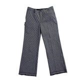 ATM Womens Black & White Stripe Cotton/Spandex Cropped Wide-Leg Pants Size 0