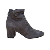 Franco Sarto Women’s Gray Suede Block Heel Side Zip Nixon Ankle Boots Size 9M