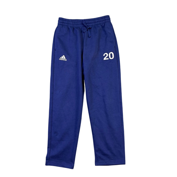 Adidas Mens Navy Blue Athletic Sweatpants Drawstring Waist Cotton Blend Size M