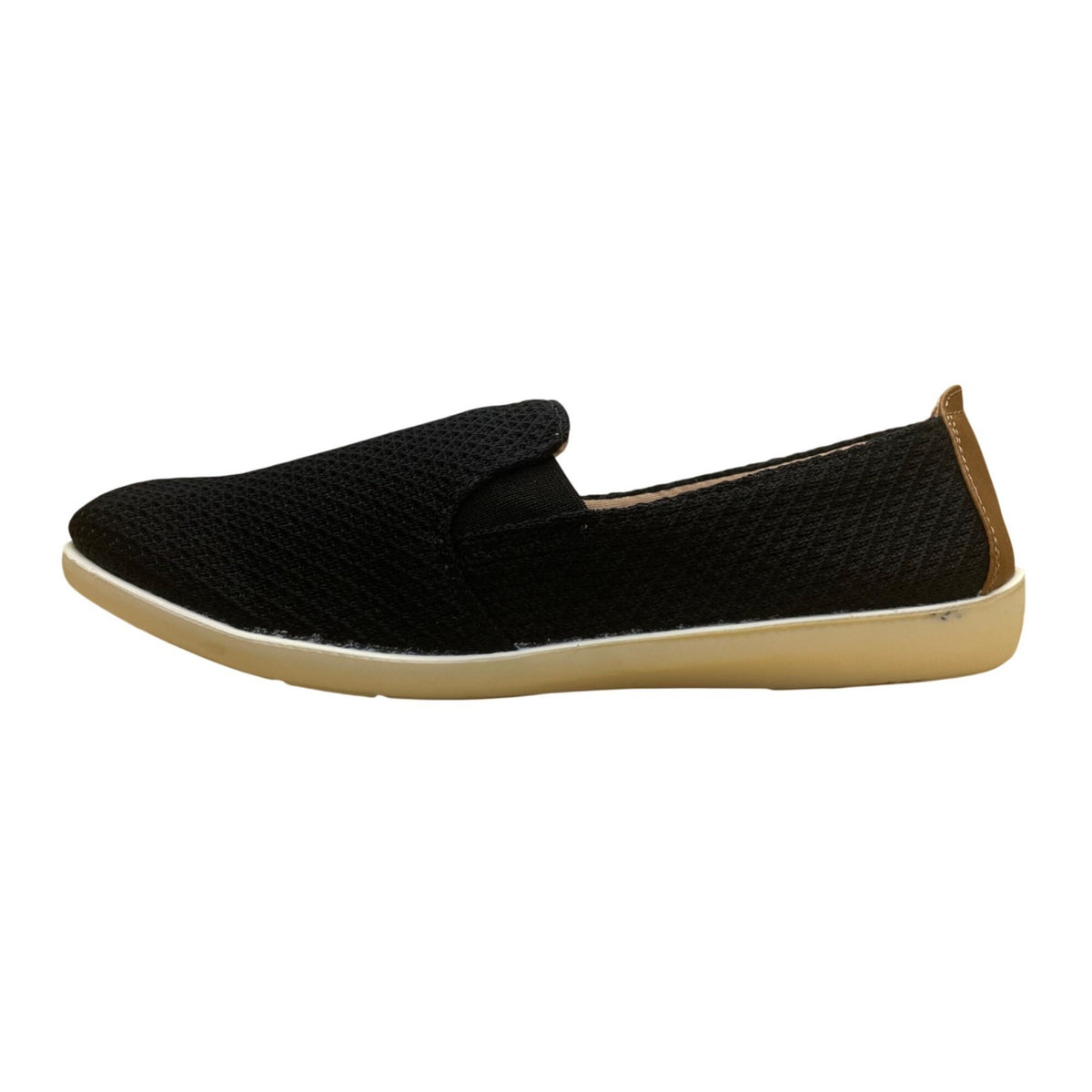 LifeStride Women’s Black Fabric Comfort Soft System Slip-On Shoes Size 7.5M