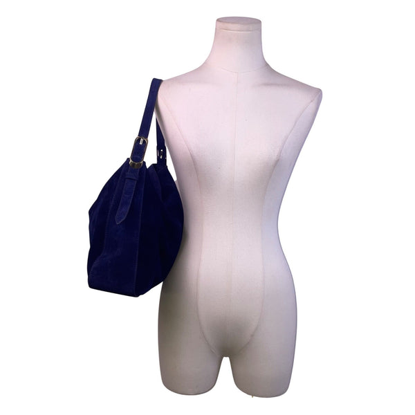 J.Crew Women’s Navy Blue Cow Suede Shoulder Adjustable Strap Soft  Satchel Bag