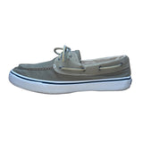 Sperry Men’s Light Olive Canvas Lace-Up Bahama II Boat Shoes Size 11M