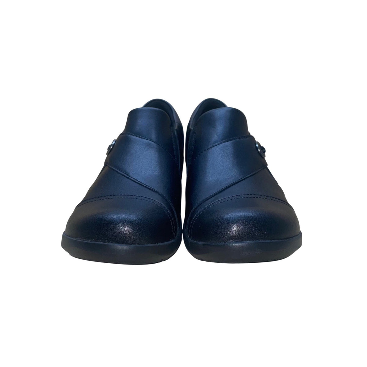 Clarks Women’s Black Leather Ultimate Comfort Slip-On Loafers Size 11 M