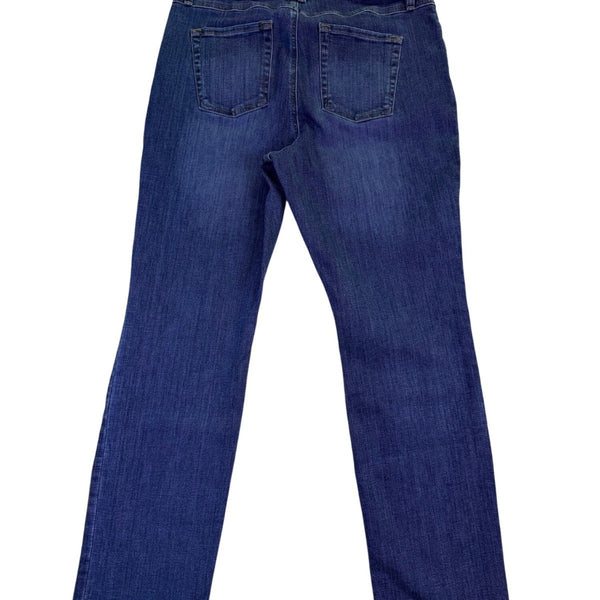 L.L. Bean Womens Blue Cotton Blend Straight Leg Jeans Favorite Fit Size 14 R
