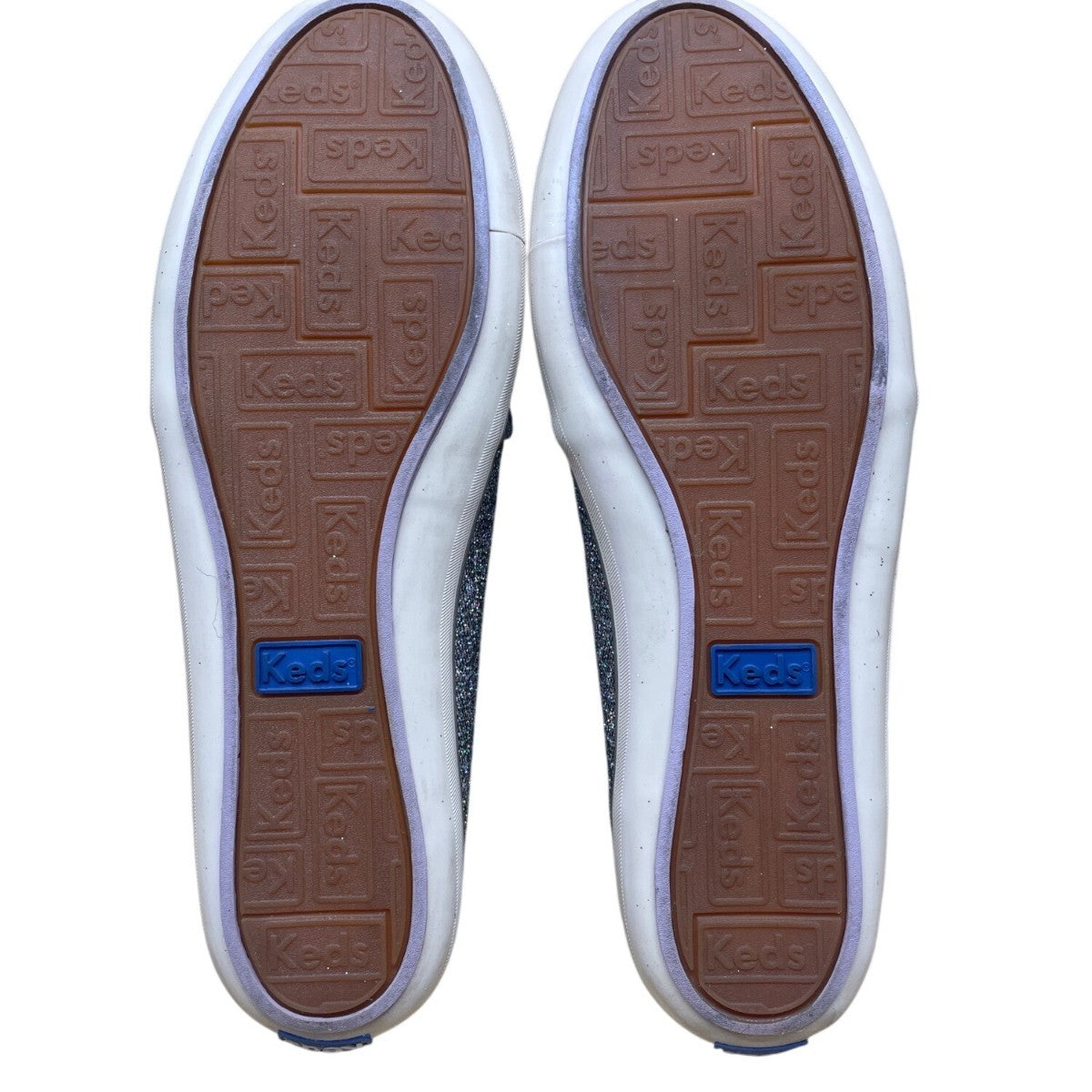 Keds Women’s Silver Glitter With Bow Ballet Flats Size 9.5