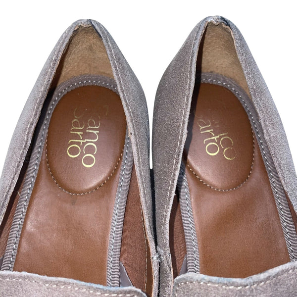 Franco Sarto Women’s Gray Suede Tassel Detail Havea Loafers Size 9M