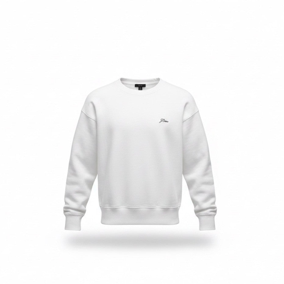 J.Crew Womens White Cotton Crewneck Pullover Sweatshirt Size XS