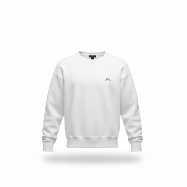 J.Crew Womens White Cotton Crewneck Pullover Sweatshirt Size XS