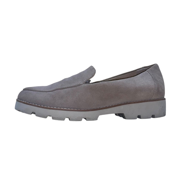 Women’s Taupe Suede Comfort Lug Sole Slip-On Kensley Loafers Size 7.5