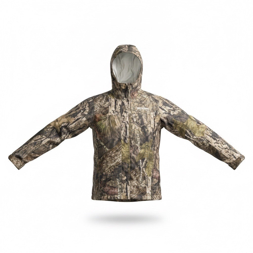 Rustic Ridge Womens Camouflage Hooded Outdoor Jacket Lightweight Durable Sz XS