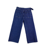 We The Free Womens Blue Cotton Belted High-Waisted Wide-Leg Denim Jeans Size 30