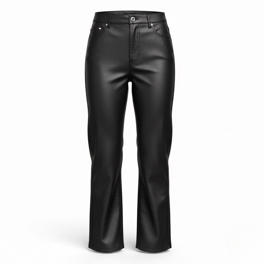 Justfab Womens Black Faux Leather Pants Size M